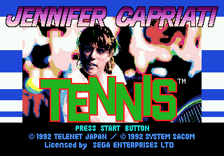 Заставка игры Jennifer Capriati Tennis